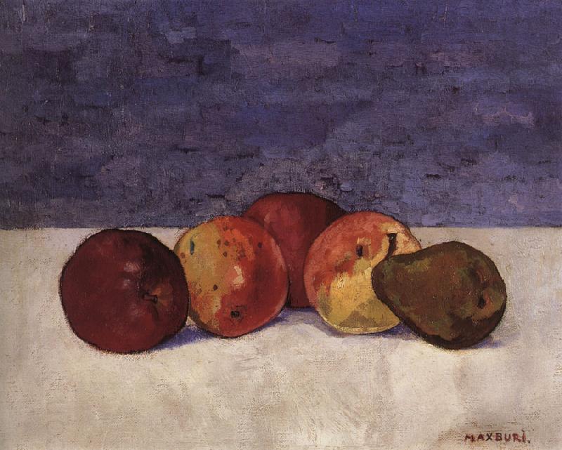 Max Buri Stilleben mit Apfeln und Birne